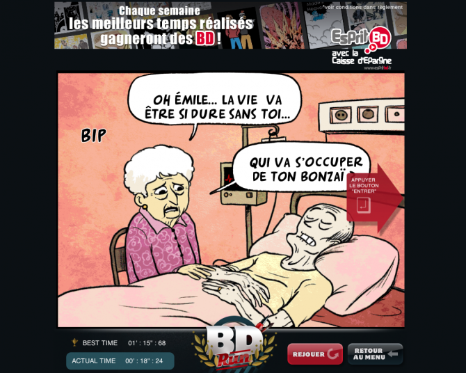 BD Run jeu facebook en html5 et canvas bigger than fiction